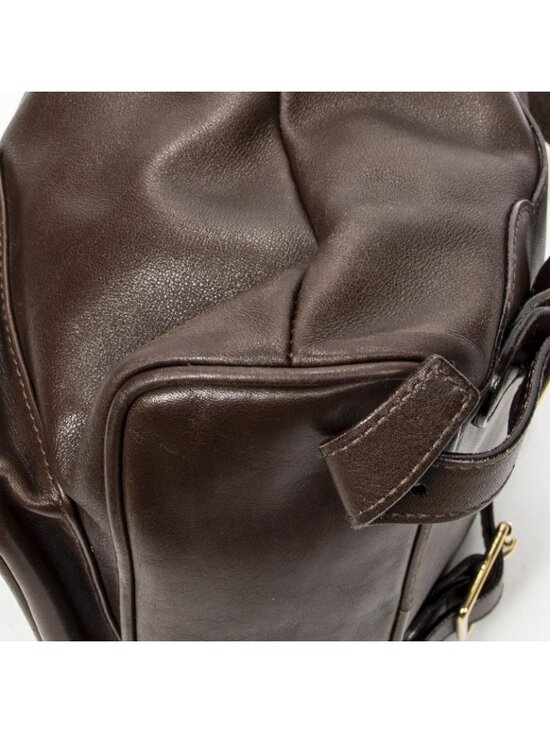 Gucci Mini Bamboo Backpack Dark Brown Calfskin Leather